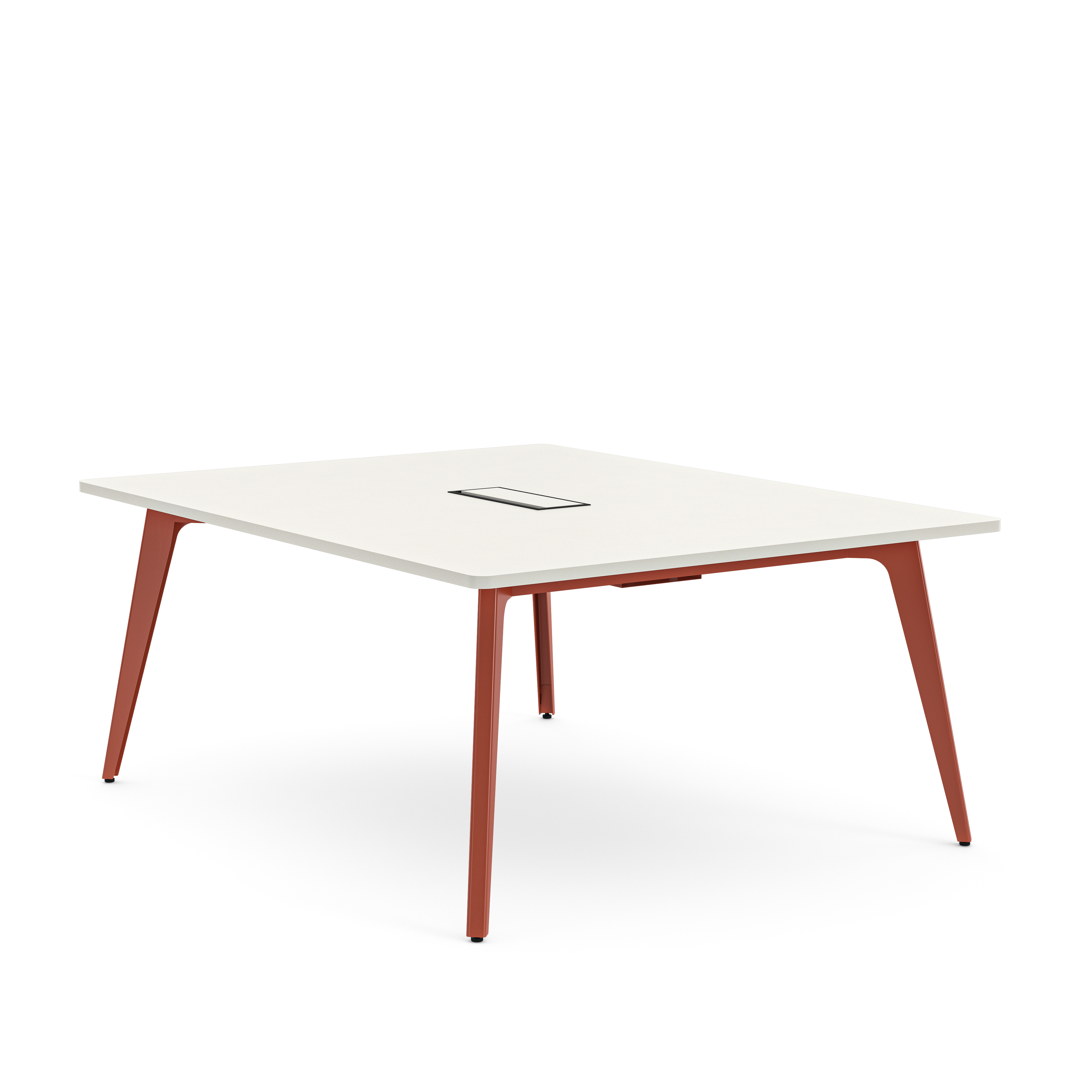 Table rectangulaire 4/6 places Lares Media II - l. 140 x h. 74 x pr. 180 cm - avec top access et goulotte