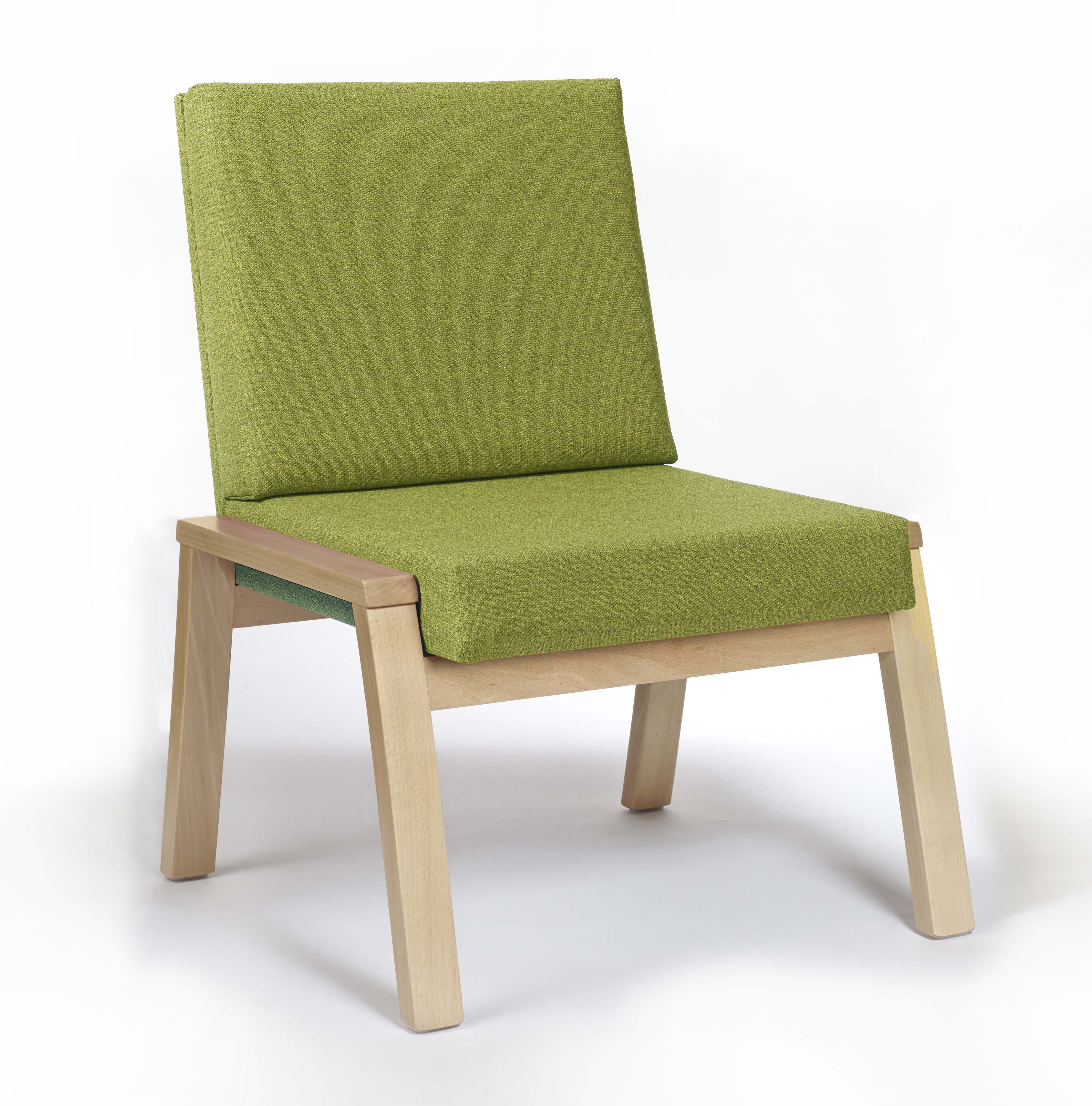 Chauffeuse sans accoudoirs Cadeo - structure hêtre - tissu