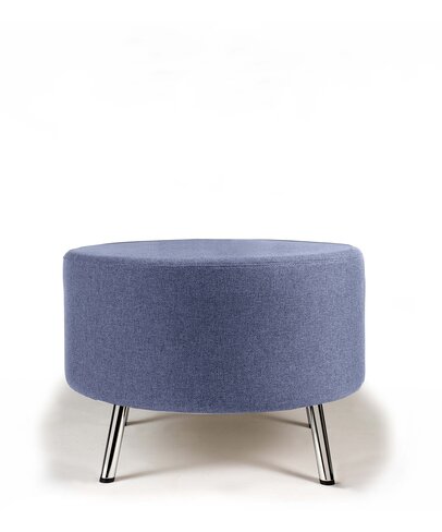 Pouf Bulle - pieds chromés - tissu