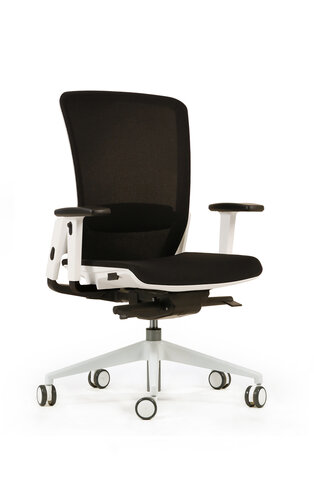 Fauteuil de bureau F6 - assise et dossier résille Rythm - piétement époxy