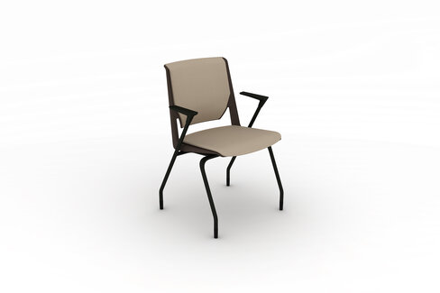 Fauteuil 4 pieds Véry - tissu - piétement époxy