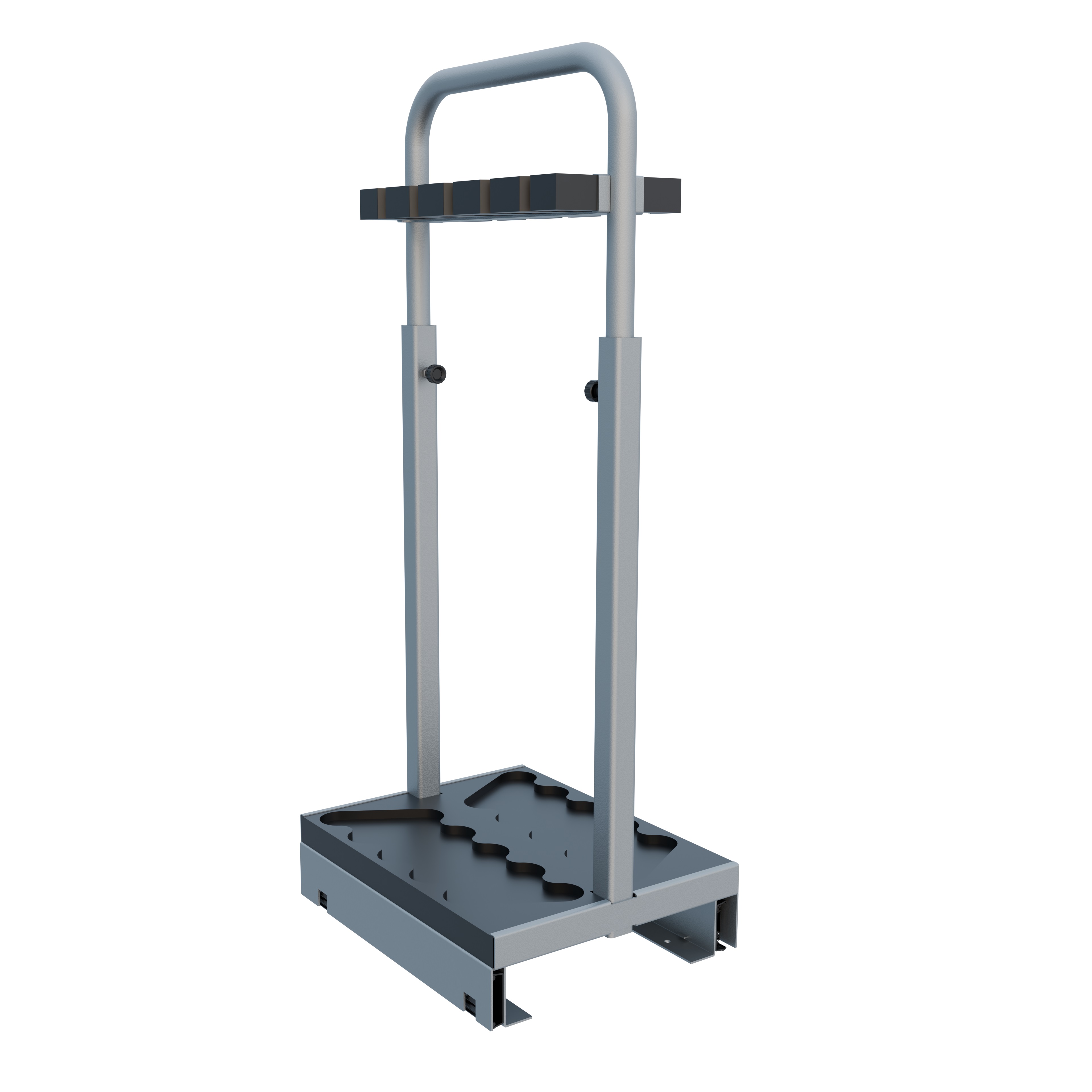 Râtelier extractible sur glissières télescopiques pour armes longues