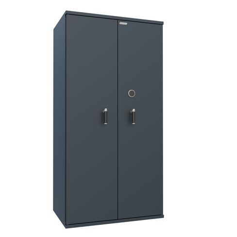 Armoire forte haute grande profondeur - 2 portes - 1 100 l - serrure à clé - pour support papier