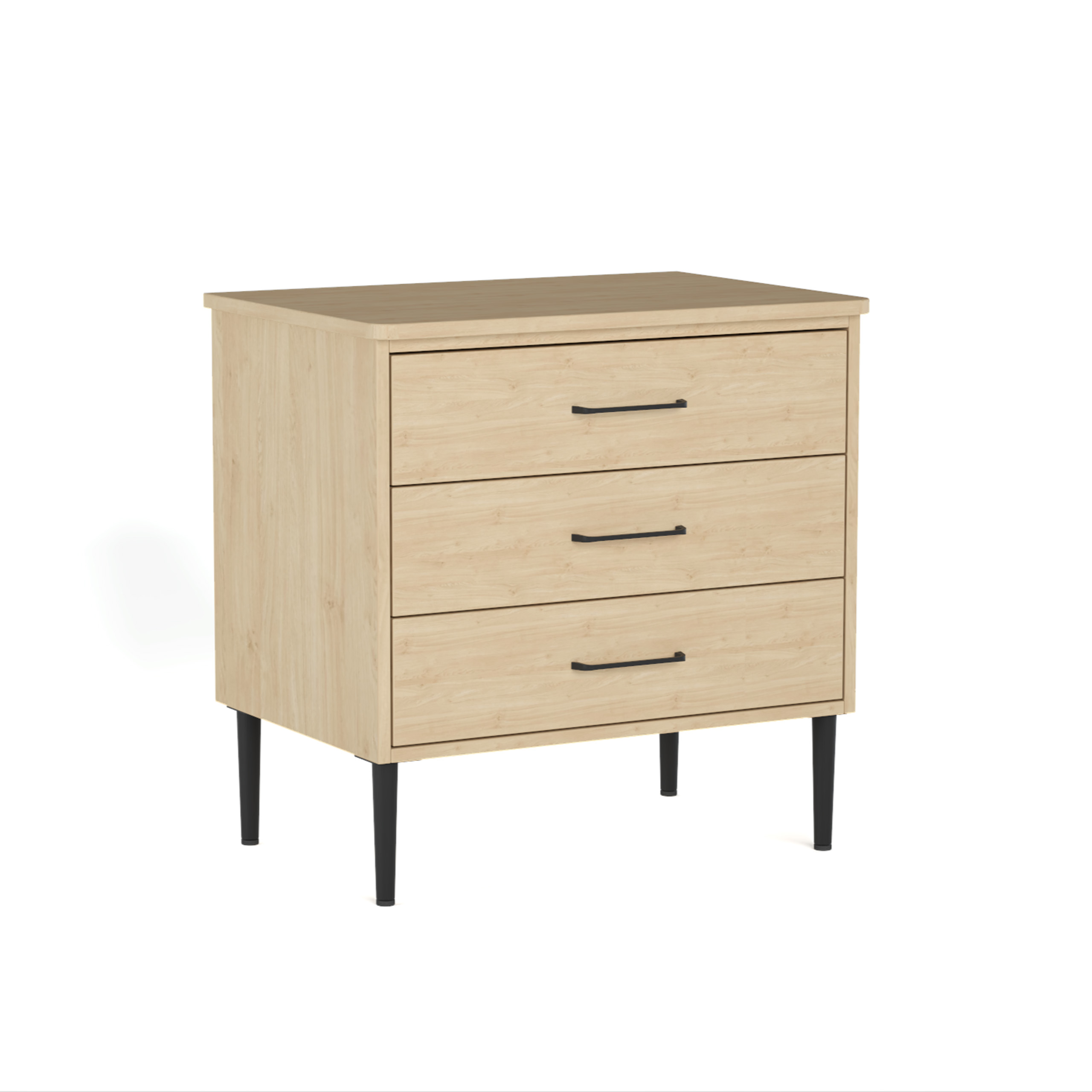 Commode Valho - 3 tiroirs - 78 x 78 x 54 cm - structure hêtre massif