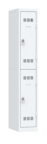 Vestiaire non visitable 1 colonne 2 casiers galvanisé l. 30 cm - impératif : serrure en option 