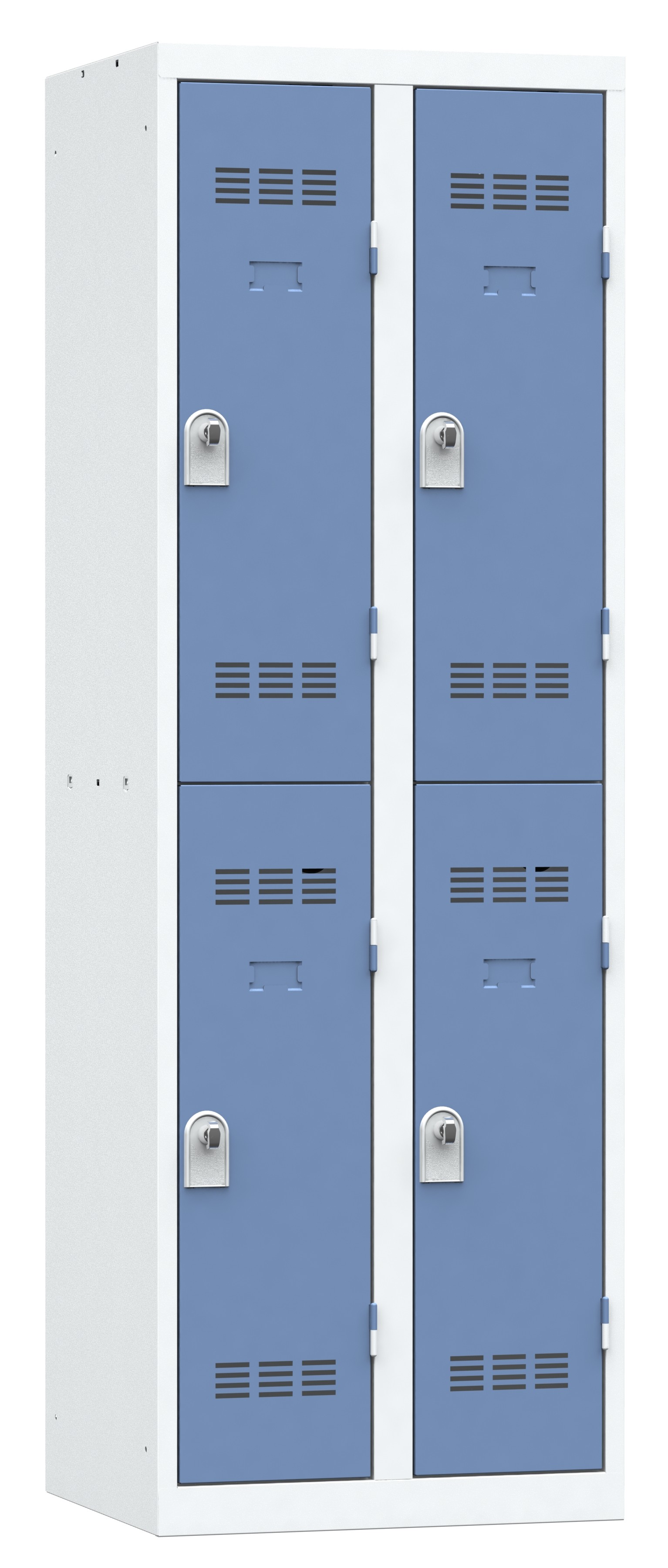 Vestiaire non visitable 2 colonnes 2 casiers galvanisé l. 30 cm -impératif : serrure en option 