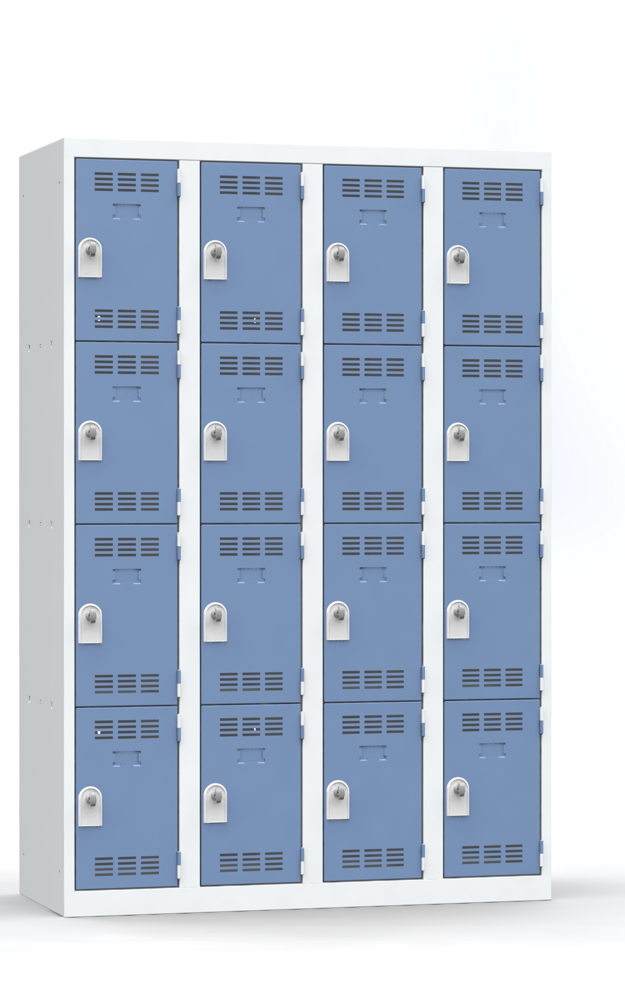 Vestiaire non visitable 4 colonnes 4 casiers - l. 30 cm impératif : serrure en option 