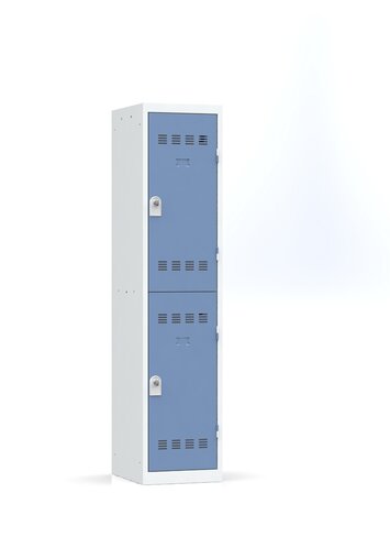 Vestiaire non visitable 1 colonne 2 casiers galvanisé l. 40 cm - impératif : serrure en option 