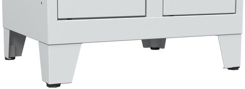 Piètement complet pour vestiaire non visitable en acier - gris perle - délai court