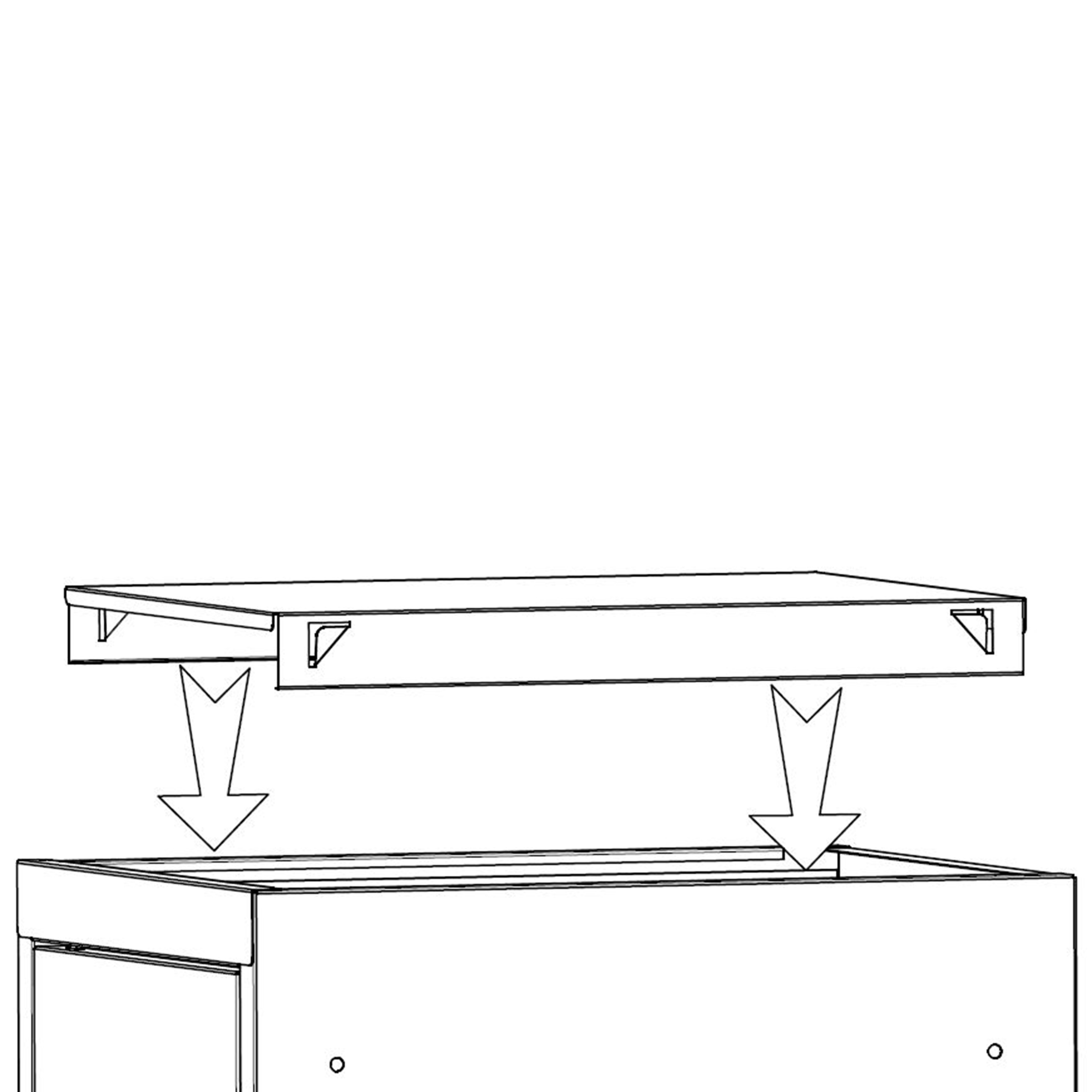 Dessus de remplissage l.30 cm pour vestiaire non visitable 1 colonne