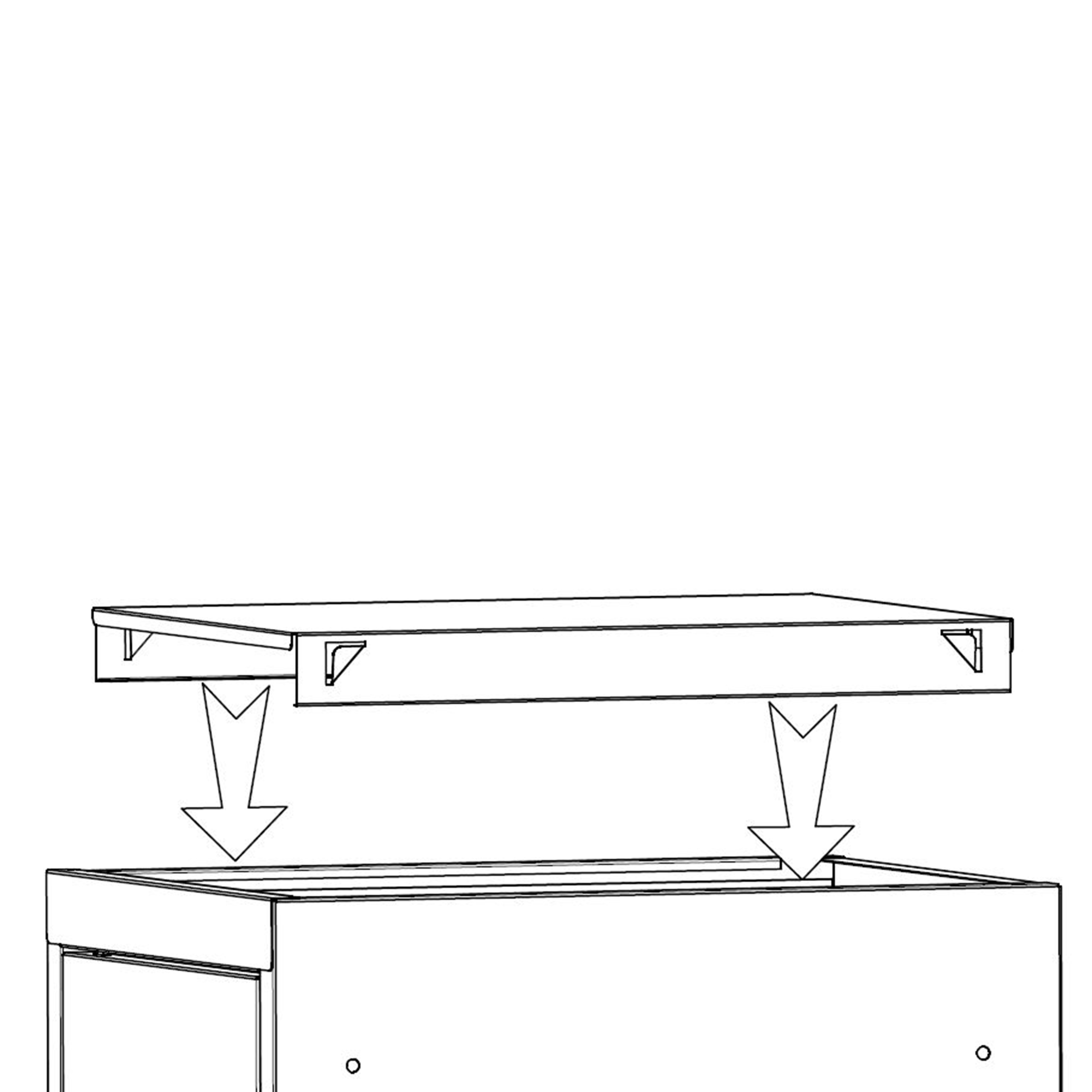 Dessus de remplissage l.40 cm pour vestiaire non visitable 1 colonne