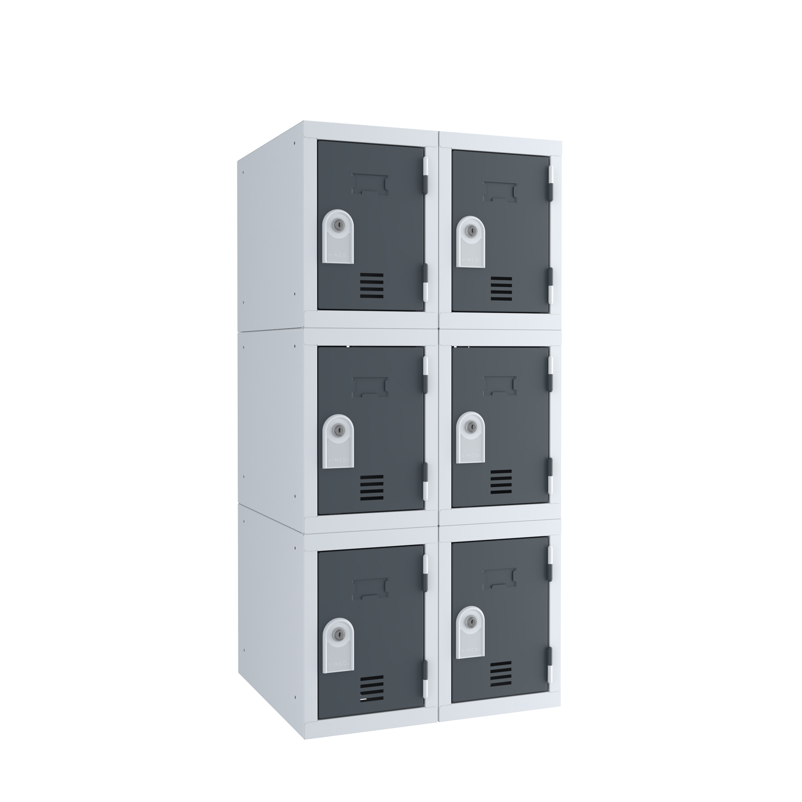 Casiers individuels juxtaposables et superposables l. 25 cm - serrure ou moraillon - lot de 6