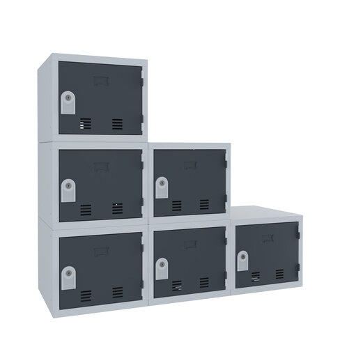 Casiers individuels juxtaposables et superposables l. 40 cm - serrure ou moraillon - lot de 6