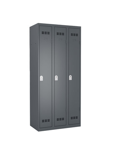 Vestiaire de bureau 3 colonnes serrure à clé ou moraillon