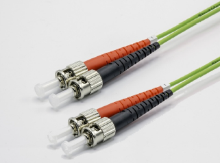 Jarretière optique multimode duplex OM5 50/125 - EKIVALAN - ST-UPC/ST-UPC - vert - 30 m