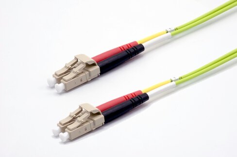 Jarretière optique multimode duplex OM5 50/125 - EKIVALAN - LC UPC/LC UPC - vert - 3 m