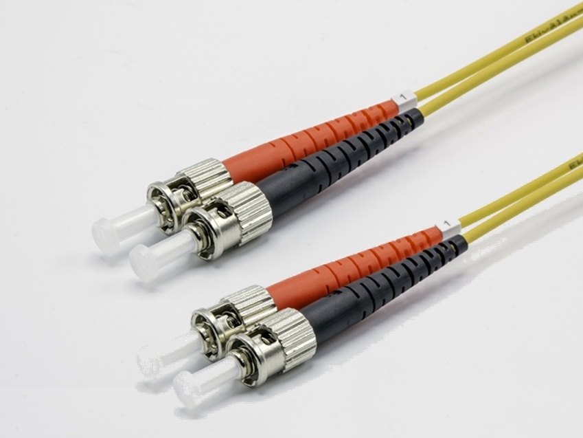 Jarretière optique monomode duplex HD OS2 9/125 - EKIVALAN - ST-UPC/ST-UPC - jaune - 2 m