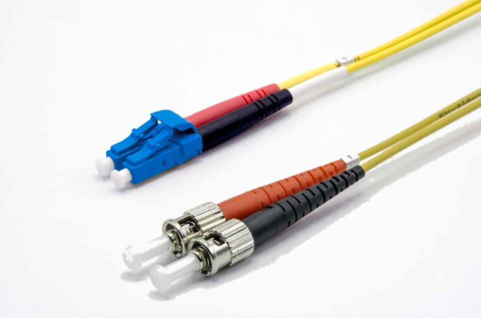 Jarretière optique monomode duplex HD OS2 9/125 - EKIVALAN - LC UPC/ST UPC - jaune - 20 m