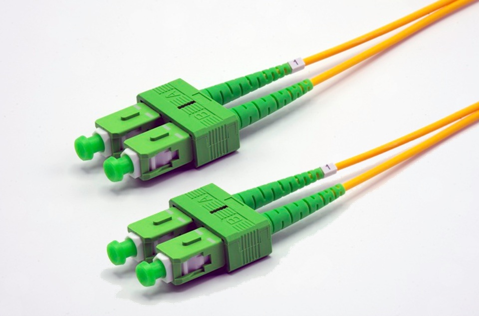 Jarretière optique monomode duplex HD OS2 9/125 - EKIVALAN - SC-APC/SC-APC - jaune - 10 m