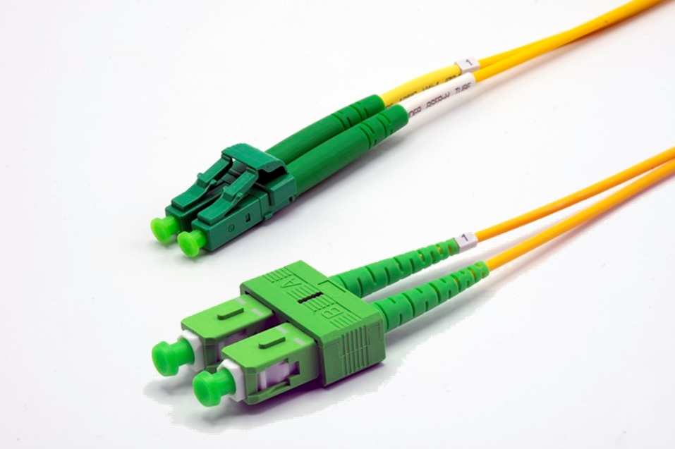 Jarretière optique monomode duplex HD OS2 9/125 - EKIVALAN - SC-APC/LC-APC - jaune - 20 m