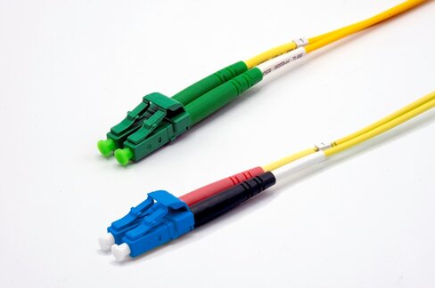 Jarretière optique monomode duplex HD OS2 9/125 - EKIVALAN - LC UPC/LC APC - jaune - 3 m