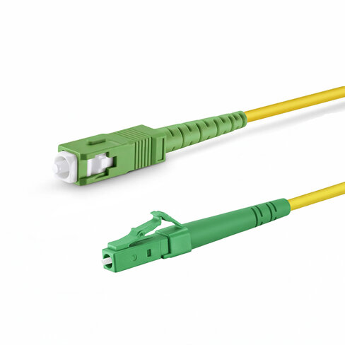 Jarretière optique monomode simplex OS2 9/125 - EKIVALAN - LC APC/SC APC - jaune - 10 m