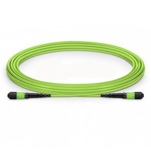 Câble Trunk MPO/MTP 12 brins multimode OM5 50/125 - MCL - mâle/mâle - polarité A - LSZH - Citron vert - 20 m