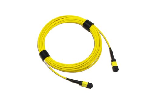 Câble Trunk Premium MPO monomode OS2 9/125 12 brins - AFL - mâle/mâle - Polarité A - M12-M12 Trunk - jaune - 5 m