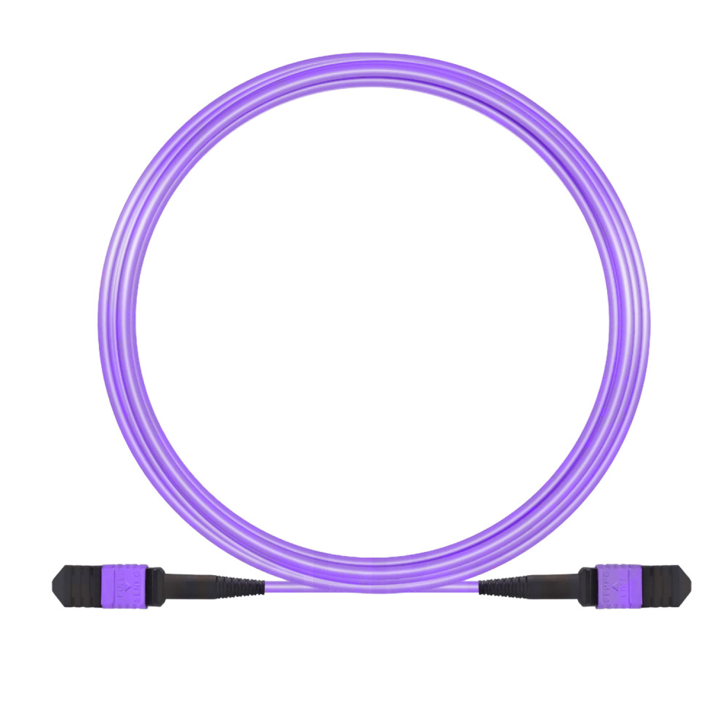 Câble Trunk MPO/MTP 12 brins multimode OM4 50/125 - MCL - femelle/mâle - polarité B - LSZH - violet - 15 m