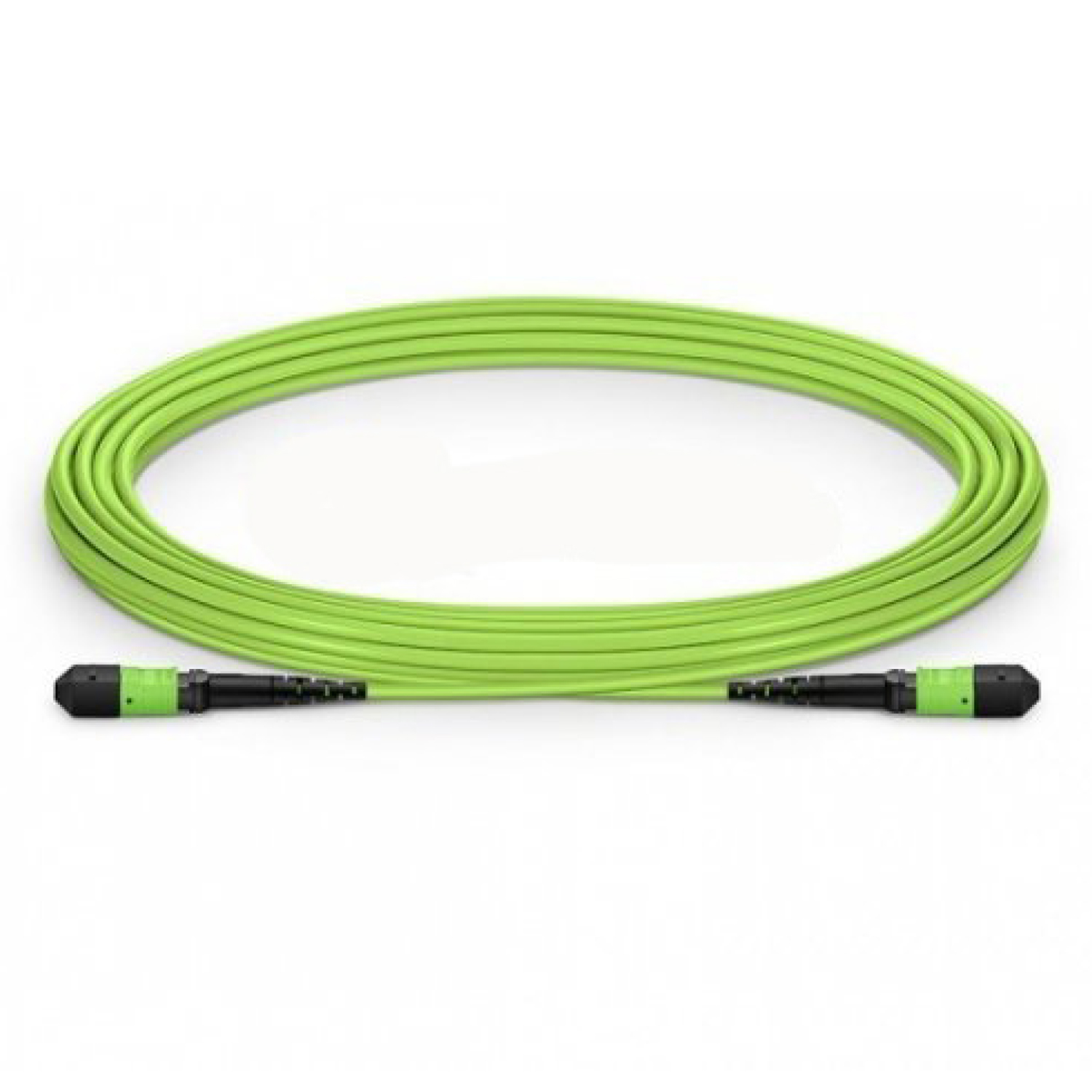 Câble Trunk MPO/MTP 12 brins multimode OM5 50/125 - MCL - femelle/mâle - polarité B - LSZH - Citron vert - 10 m