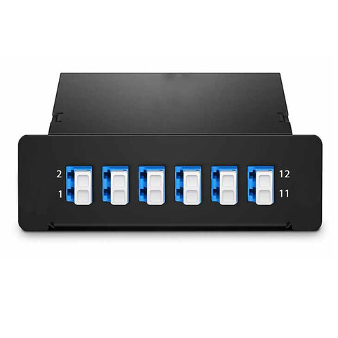 Cassette 12 LC Duplex MPO/MTP OS2 - MCL - pour châssis MPO/MTP