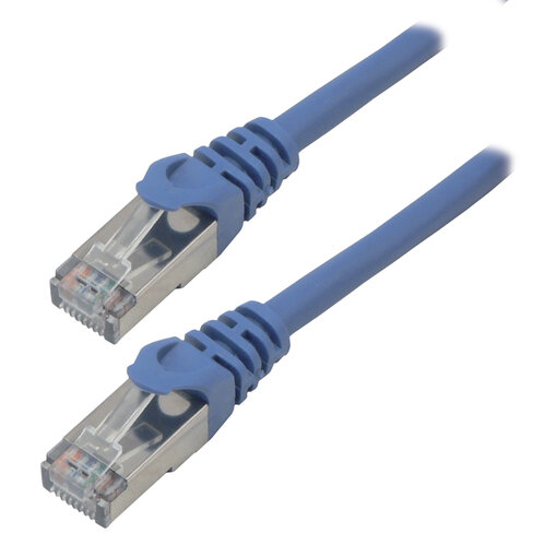 Cordon droit RJ45 cat 6 - MCL - F/UTP - LSZH - bleu - 0,25 m