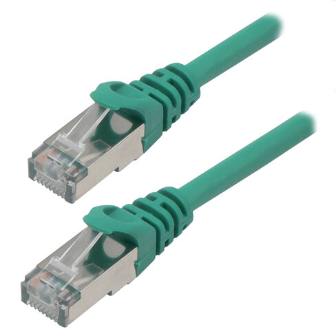 Cordon droit RJ45 cat 6a - MCL - U/UTP - LSZH - vert - 0,5 m