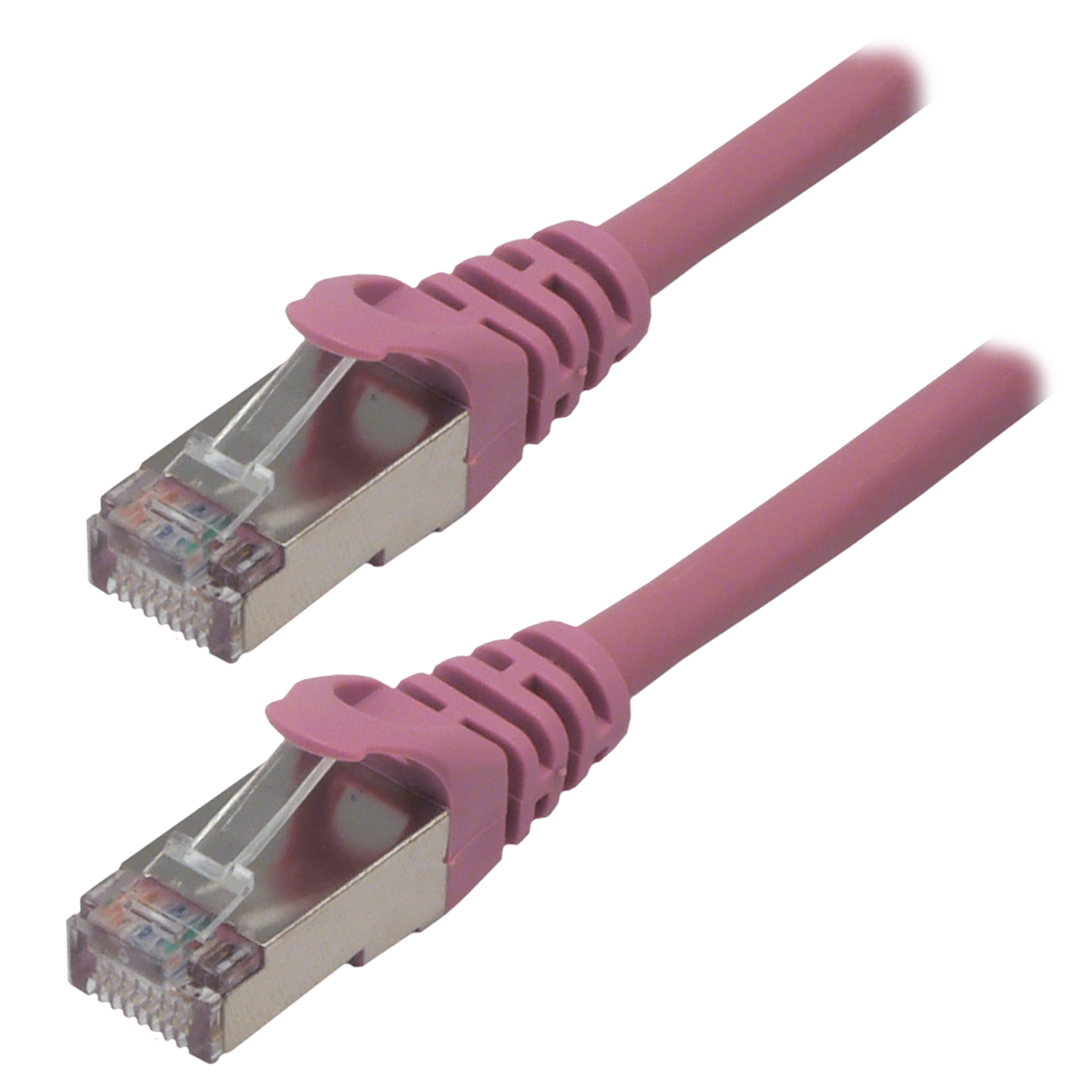 Cordon droit RJ45 cat 6a - MCL - U/UTP - LSZH - rose - 30 m