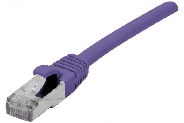 Cordon droit RJ45 cat 6a - EXERTIS - F/UTP - LSOH SNG - violet - 5 m