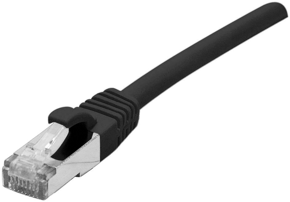 Cordon droit RJ45 cat 6a - DEXLAN - S/FTP - LSOH SNG - noir - 3 m