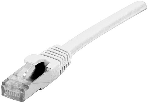 Cordon droit RJ45 cat 6a - DEXLAN - S/FTP - LSOH SNG - blanc - 25 m