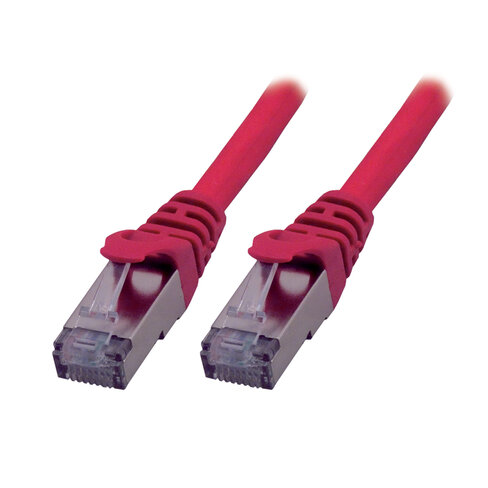 Cordon droit RJ45 cat 7 - MCL - S/FTP - LSZH - rouge - 15 m
