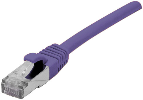 Cordon droit RJ45 cat 6a - DEXLAN - S/FTP - LSOH SNG - violet - 20 m