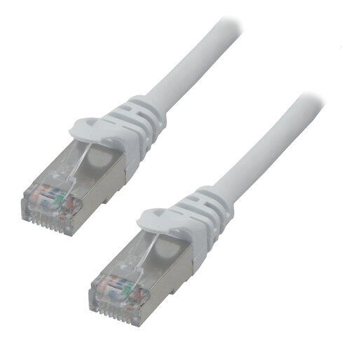 Cordon droit RJ45 cat 7 - MCL - S/FTP - LSZH - blanc - 25 m