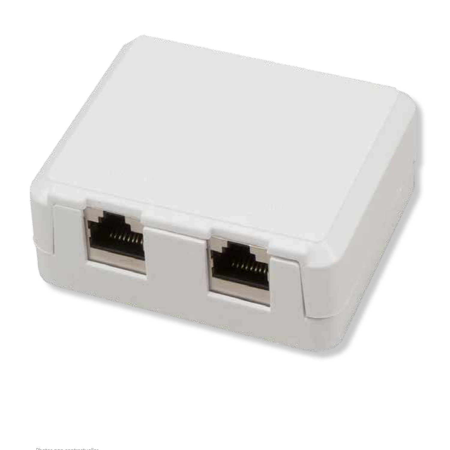 Prise murale monobloc non blindée cat 6 - 2 voies - MCL -