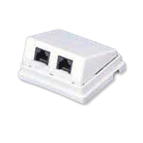 Prise murale monobloc non blindée cat 6a - MCL - 2 voies incliné 30°