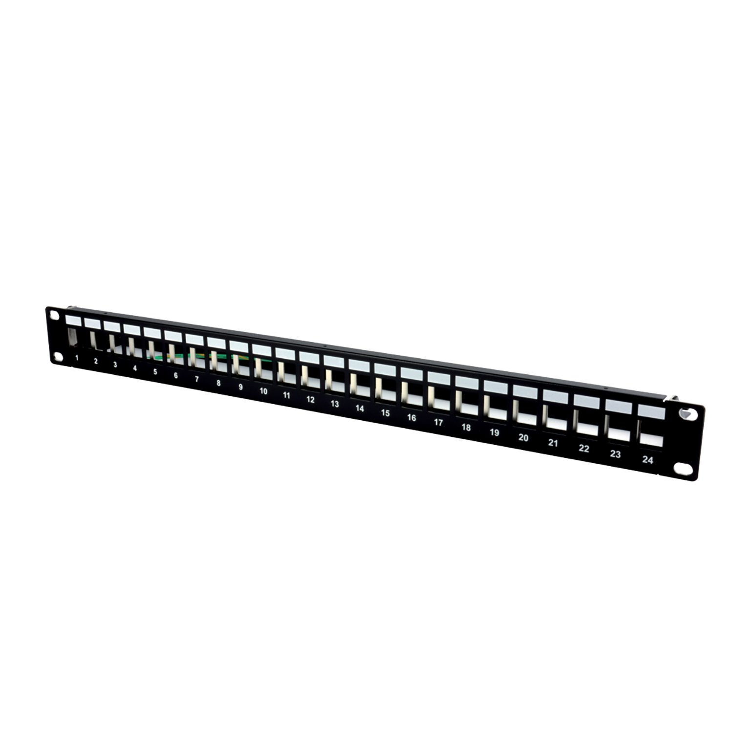 Panneau de brassage universel - MCL - 19'' 24 ports - blindé - noir - sans embase