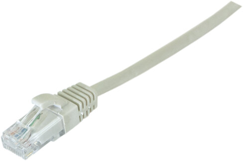 Cordon droit RJ45 cat 6a - EXERTIS - U/UTP - SNG gris - 10 m
