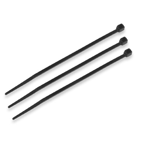 Serre câble sans porte étiquette noir 2,5 x 180 mm - MCL - Lot de 100 pcs