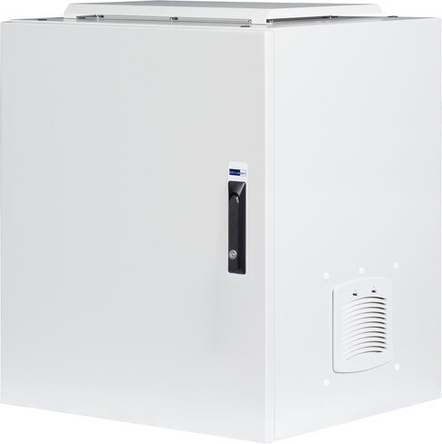 Coffret réseau intérieur IP55 - 19'' - 9U - EXERTIS - pr. 450 mm - AV métal - livré monté - gris