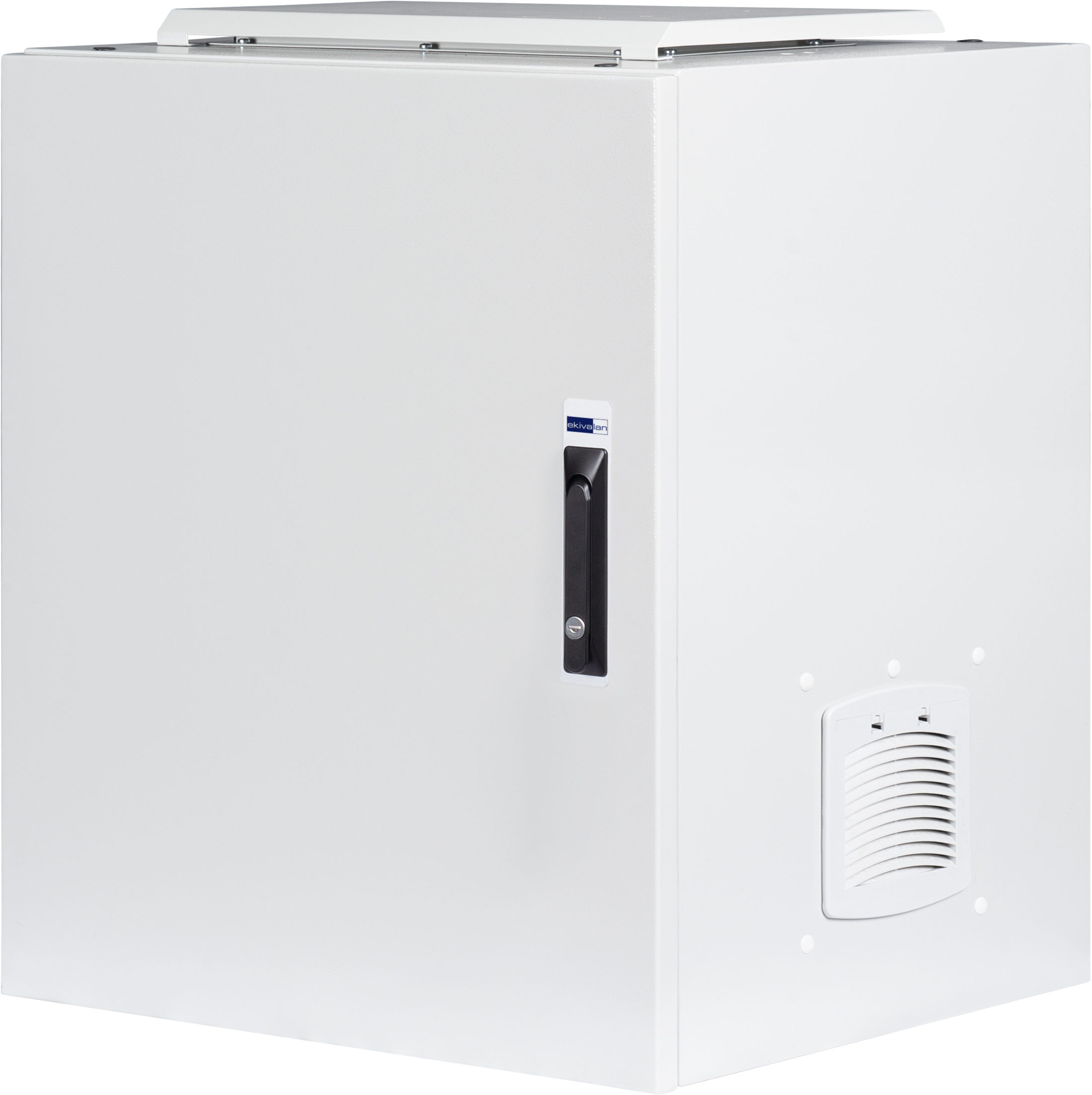 Coffret réseau intérieur IP55 - 19'' - 16U - Exetis - pr. 450 mm - AV métal - livré monté - gris