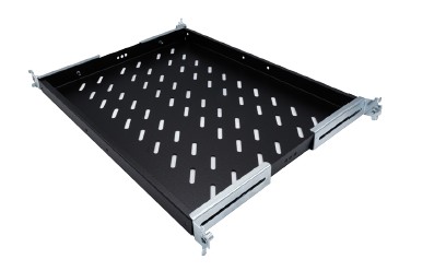 Plateau fixe 1U - EXERTIS - pour baie réseau pr.800 - 4pts pr.570) - 50 kg utiles - noir