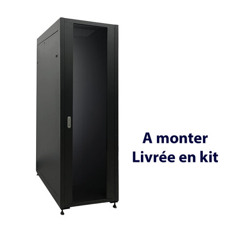 Baie réseau réseau 19'' - 42U - MCL - 600 x 600 mm - livrée en kit - noire