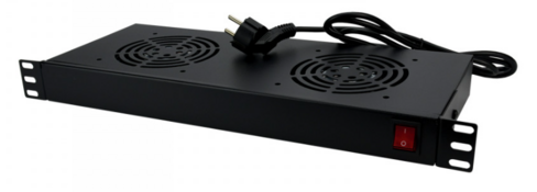 Rack de ventilation 19'' - 2 ventilateurs - EXERTIS - noir